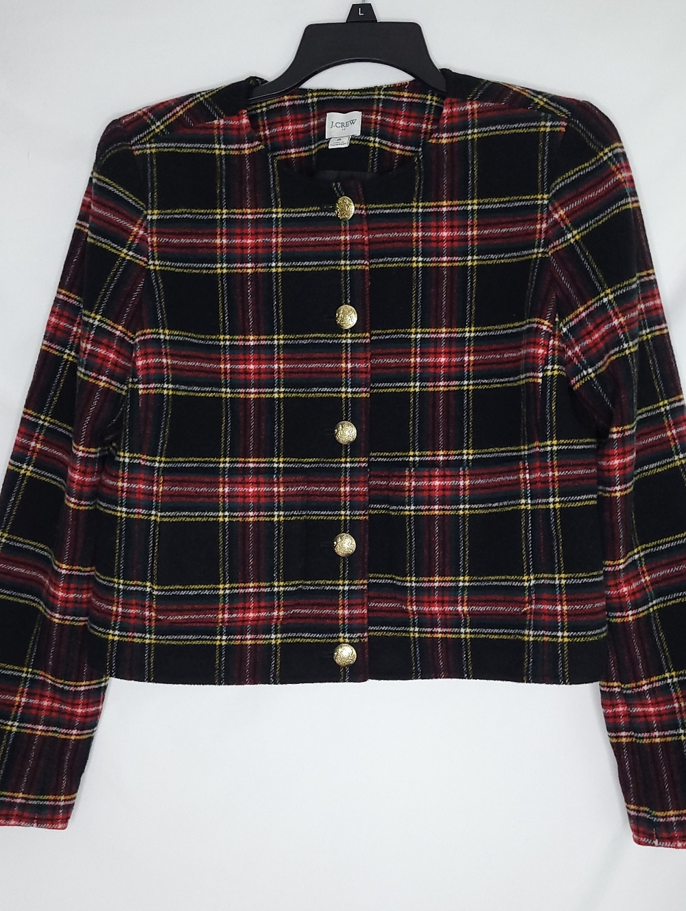 J CREW FACTORY Stewart Tartan Plaid Wool Blend Lady Jacket/Blazer Size 6